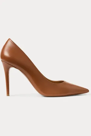 Ralph Lauren Tenney 95 mm geitenleren pump