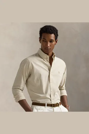 Ralph Lauren Custom fit gingham overhemd met stretch