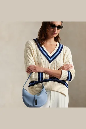 Ralph Lauren Leren Polo ID Mini Shoulder tas