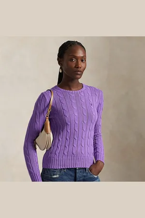 Ralph Lauren Katoenen kabeltrui met ronde hals