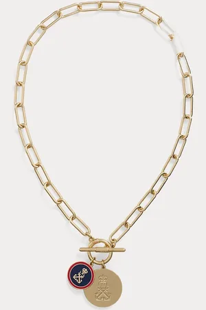 Ralph Lauren Vergulde bedelketting met ankerlogo