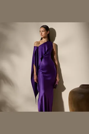 Ralph Lauren Lizzie stretch charmeuse avondjurk