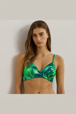 Ralph Lauren Gedraaide bikinitop met palmbladprint