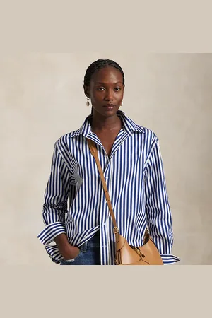 Ralph Lauren Oversized gestreept katoenen overhemd