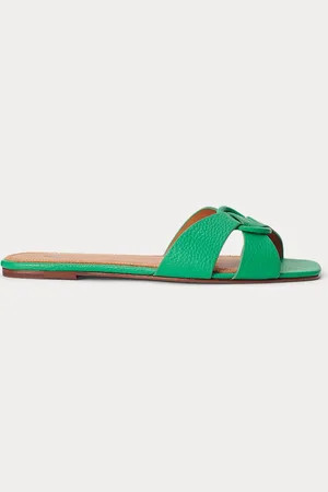 Ralph Lauren Gegranuleerd leren sandaal met O-ring