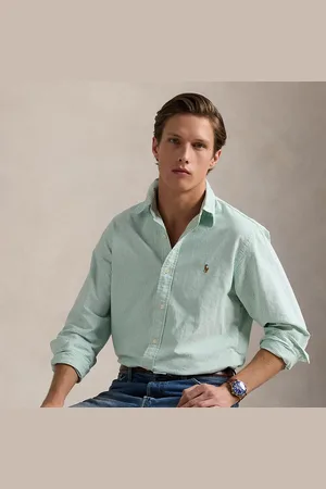 Ralph Lauren Custom fit gestreept Oxford overhemd