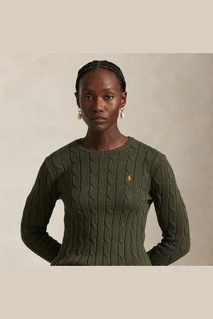 Ralph Lauren Katoenen kabeltrui met ronde hals