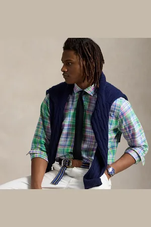 Ralph Lauren Custom fit geruit Oxford overhemd