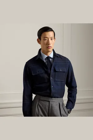 Ralph Lauren Geruit overhemd van wolmix