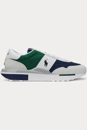 Ralph Lauren Train 89 sneaker van suède en Oxford