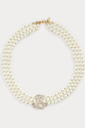 Ralph Lauren Vergulde ketting met imitatieparels