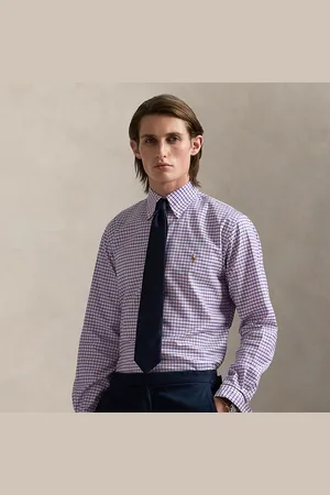 Ralph Lauren Custom fit geruit Oxford overhemd