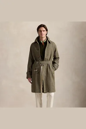 Ralph Lauren Omkeerbare geruite poplin tweed topcoat