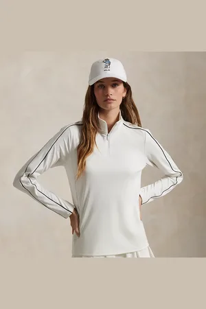 Ralph Lauren Interlock trui met kwartrits en stretch