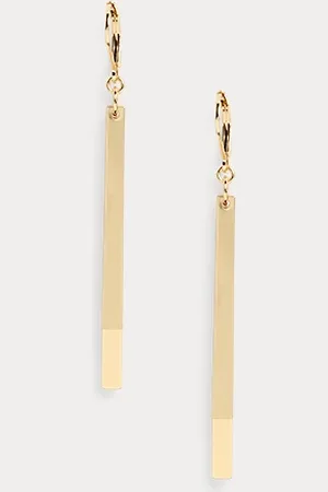 Ralph Lauren Lineaire vergulde messing oorbellen