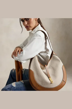 Ralph Lauren Grote canvas Polo ID Shoulder tas