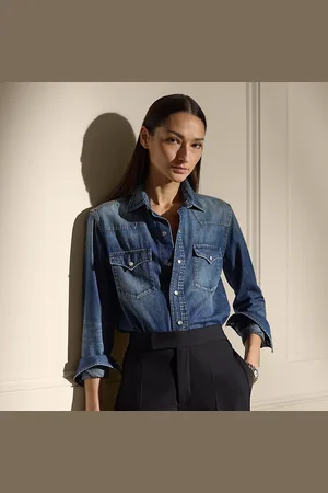 Ralph Lauren Payson katoenen denim western overhemd