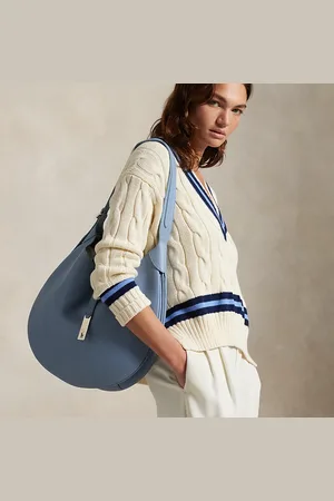 Ralph Lauren Grote leren Polo ID Shoulder tas