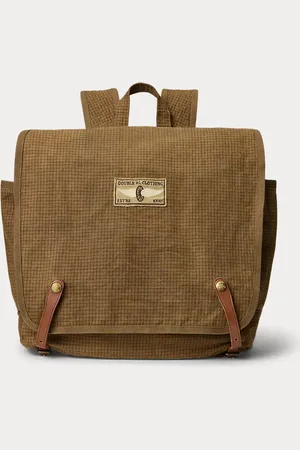 Ralph Lauren Rugzak van wasdoek met leren afwerking