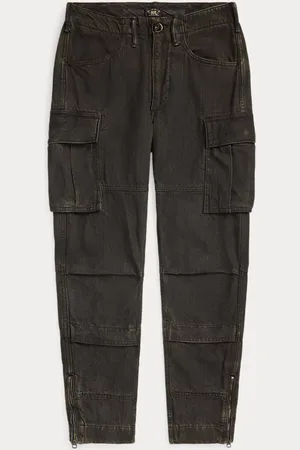 Ralph Lauren Skinny zwarte denim cargobroek