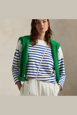 Ralph Lauren Leren Polo Play crossbodytas met vak