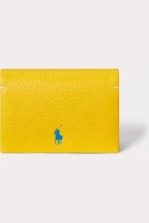 Ralph Lauren Leren Polo Play kaarthouder met knoop
