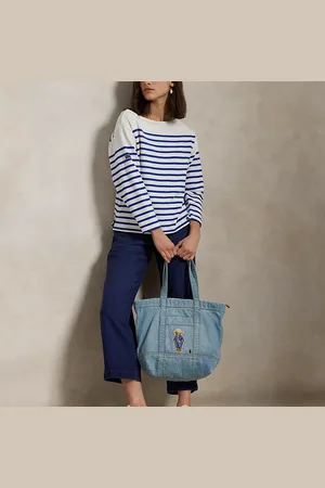 Ralph Lauren Medium denim draagtas met Polo Bear