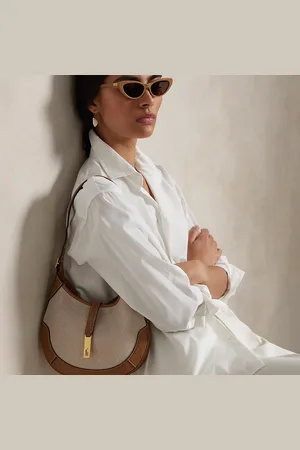 Ralph Lauren Kleine canvas Polo ID Shoulder tas