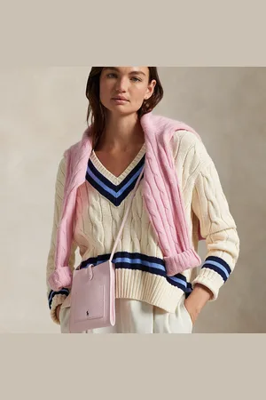 Ralph Lauren Leren Polo Play crossbodytas met vak