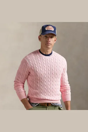 Ralph Lauren Katoenen kabeltrui met ronde hals