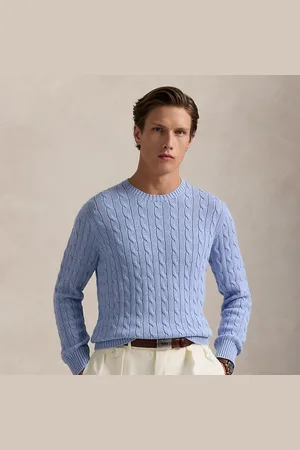 Ralph Lauren Katoenen kabeltrui met ronde hals