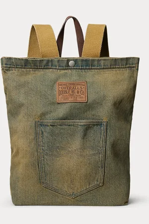 Ralph Lauren Vervaagde indigo denim rugzak