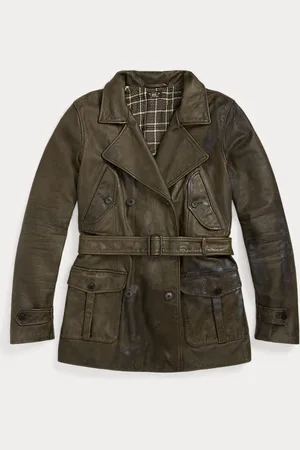 Ralph Lauren Leren jas met riem