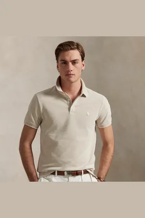 Ralph Lauren Custom slim mesh Polo-shirt met stretch