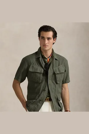 Ralph Lauren Garment-dyed slublinnen overshirt