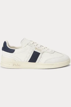 Ralph Lauren Heritage Aera sneaker van suède en leer