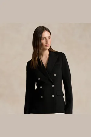 Ralph Lauren Gebreide double-breasted blazer
