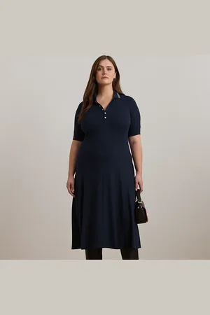 Ralph Lauren Plus Size - Polo-jurk van katoenmix