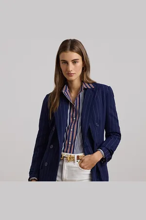 Ralph Lauren Double-breasted keper krijtstreep blazer