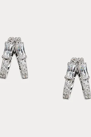 Ralph Lauren Sterling zilveren pavé oorringen