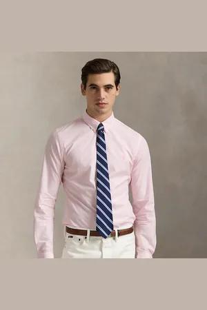 Ralph Lauren Custom fit gingham overhemd met stretch
