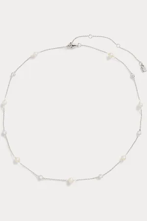 Ralph Lauren Sterling zilveren pavé parelketting