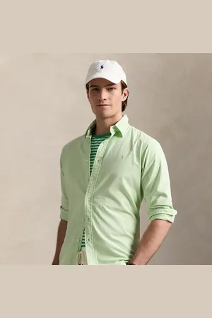 Ralph Lauren Custom fit mineral-dyed Oxford overhemd