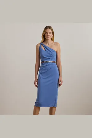 Ralph Lauren Jersey one-shoulder cocktailjurk