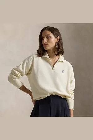 Ralph Lauren Fleece trui met kwartrits