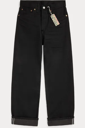Ralph Lauren High boy fit zwarte selvedge jeans