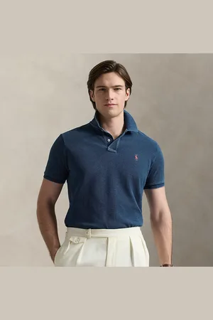 Ralph Lauren Custom slim fit indigo mesh Polo-shirt