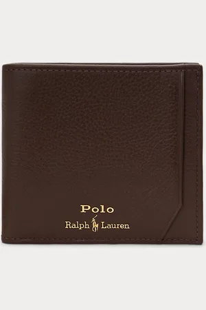 Ralph Lauren Gegranuleerd leren billfold portemonnee