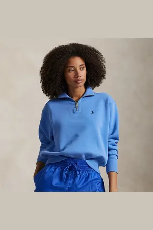 Ralph Lauren Fleece trui met kwartrits