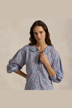 Ralph Lauren Gebloemde katoenen pyjama met lange mouw